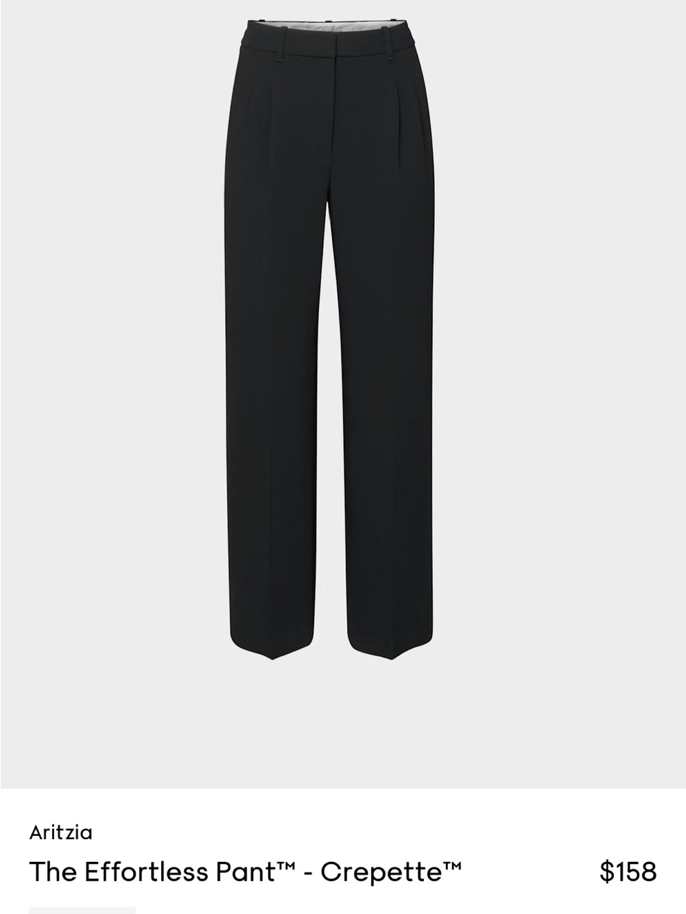 Aritzia Wide-Leg Crepette Pants - Black